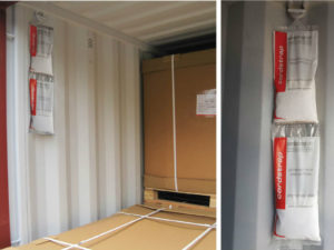 CORDSTRAP -DRY- Product Leaflet front 700 x 525 Moisture control voor Containers Cordstrap Desiccants
