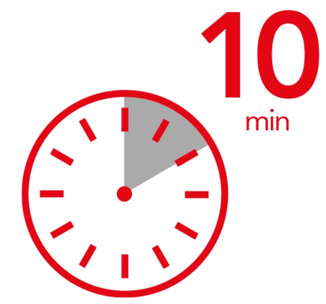 Clock 10 minutes