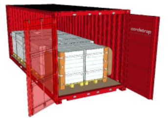 Securing Soft Packaged Materials in 20ft container