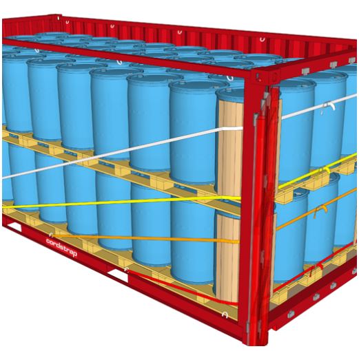 AchorLash System for Securing Drums in Shipping Containers