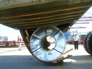 Steel coil too heavy for shipping container