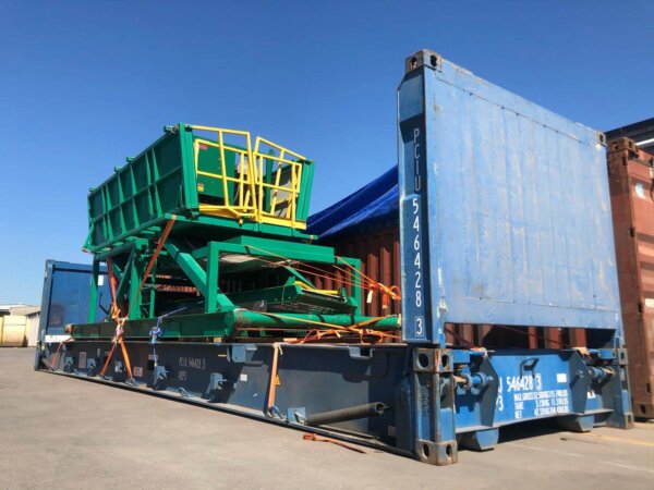 Heavy Machinery on Flatrack with Cordlash